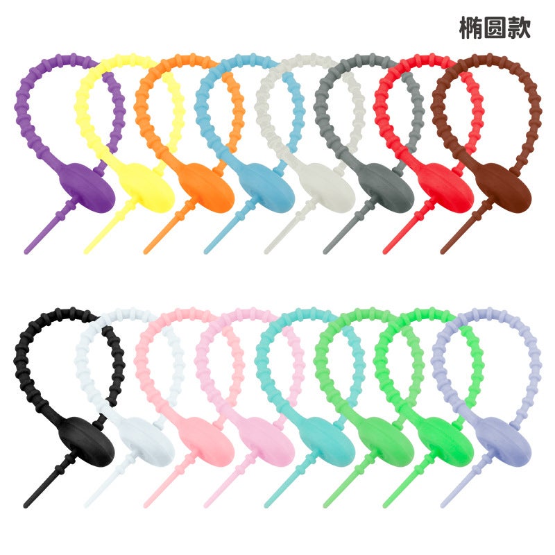 Multi-Size Colorfulful Cable Ties, Tadpole Cable Ties, Data Cable Storage, Diy Keychain Jewelry, Wire Harness Organization And Cable Management - Image 2